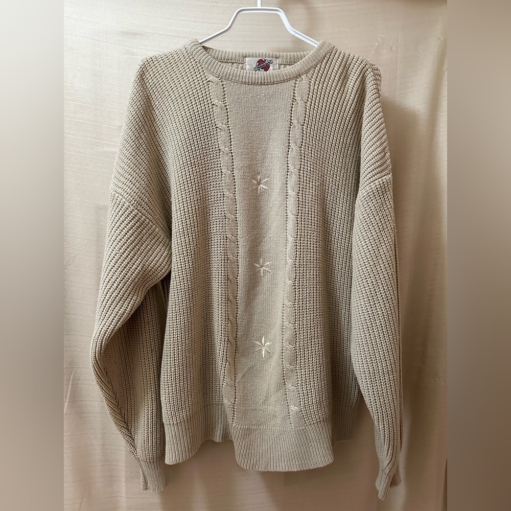 Vintage Hedgely Sport Women’s Grandpa Knit Sweater Made Korea XL 90s Grunge